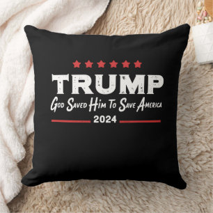 Coussin Dieu L'A Sauvé Pour Sauver L'Amérique Trump 47