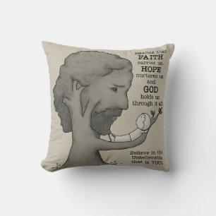 Coussin Dieu nous tient