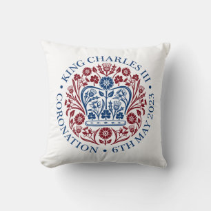 Coussin Dieu sauve le roi Charles III - Royaume-Uni Fière