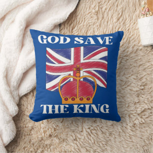 Coussin Dieu sauve le roi, prince Charles