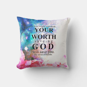 Coussin Dieu vous sauvera photo Modifier