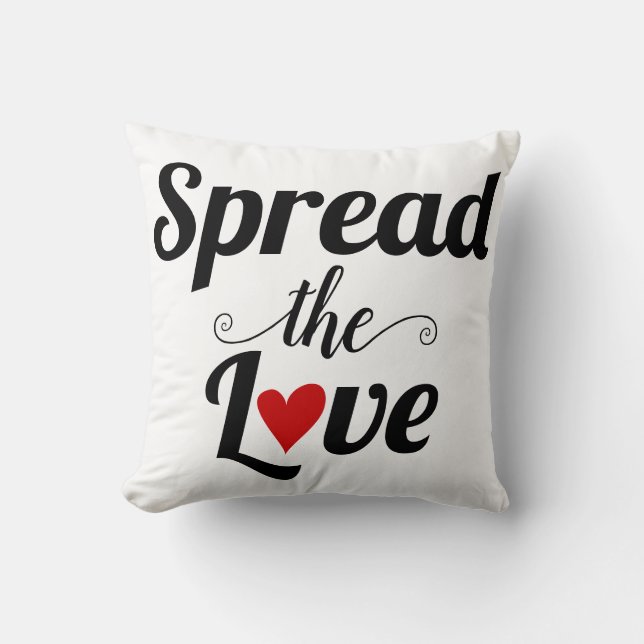 Coussin Diffuser l'amour de la typographie moderne (Recto)