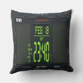 Coussin Digital Watch Face Lumbar Pillow (Verso)