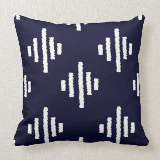 Coussin d'Ikat de marine