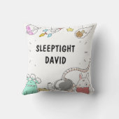 coussin d'illustration astronouts spatiaux (Verso)