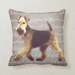 Coussin d'illustration d'Airedale Terrier