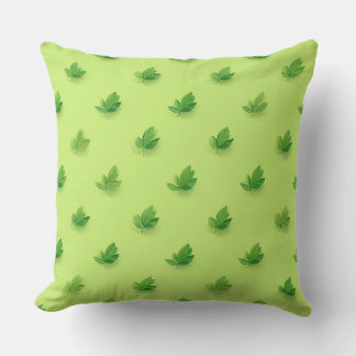coussin d'illustration de feuille verte