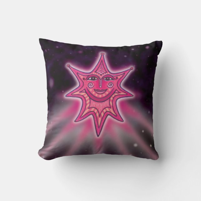Coussin d'illustrations Quasar rose (Recto)