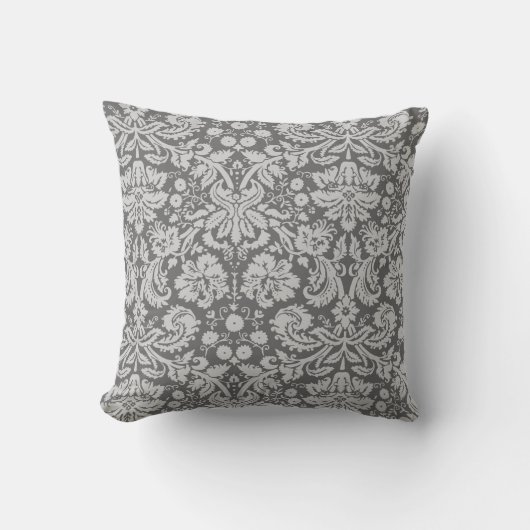 Coussin Dim Grey Damask (Recto)
