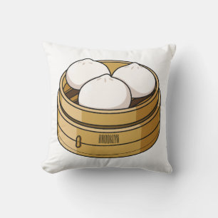 Coussin Dim sum dessin animé