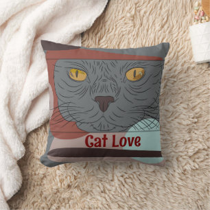 Coussin d'impression Cat Love