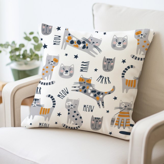 Coussin d'impression de chats (Créateur téléchargé)