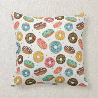 Coussin d'impression de donut amusant