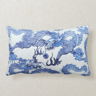 Coussin d'impression de dragon chinois