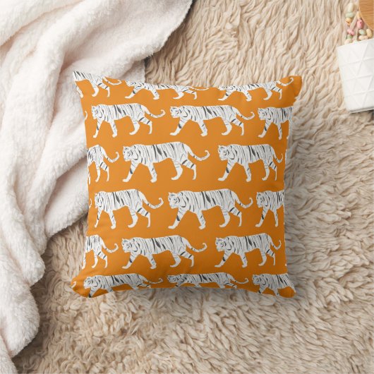 Coussin d'impression de tigre orange (Couverture)
