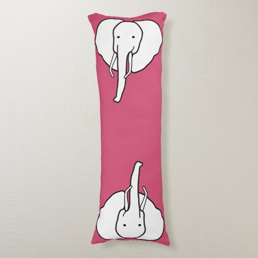 Coussin d'impression d'éléphant de bande dessinée (Devant (Vertical))