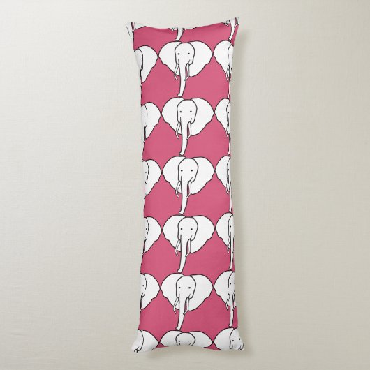 Coussin d'impression d'éléphant de bande dessinée (Dos (Vertical))
