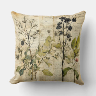Coussin d'impression florale vintage