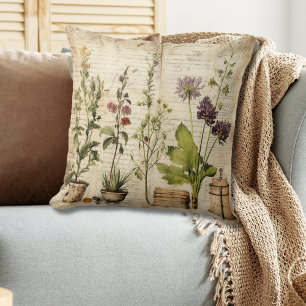 Coussin d'impression florale vintage