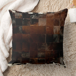 Coussin d'impression Tan Cowhide