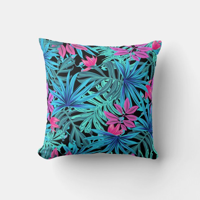 Coussin d'impression tropicale (Recto)