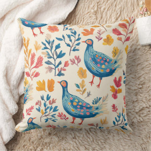 Coussin Dindon de l'automne coloré avec des tons chauds