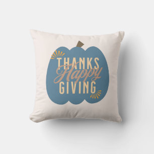 Coussin Dîner de Thanksgiving Citrouille Bleue