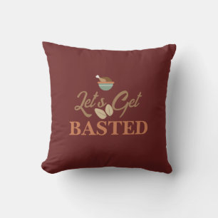 Coussin Dîner de Thanksgiving Faisons-nous badigeonner