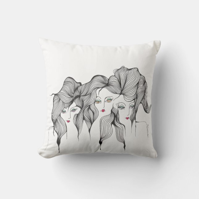 Coussin Dinero y Amor de Salud trois souhaits (Recto)