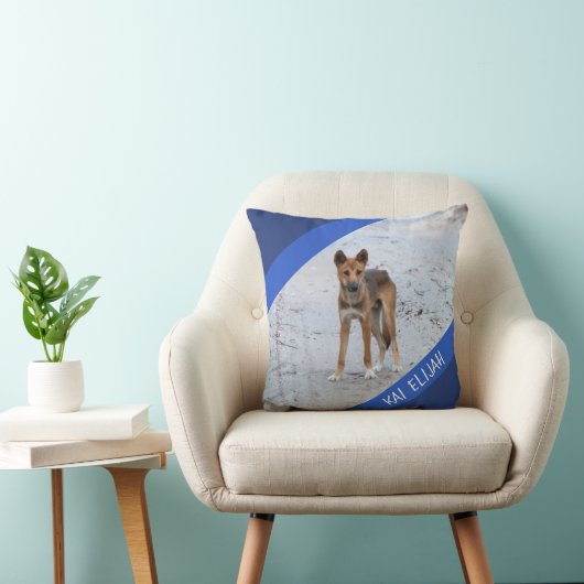 Coussin Dingo Australie Wild Dog Custom Blue Boys (Chaise)