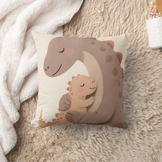 Coussin Dino Baby Et Mama Boho Dino Series (Couverture)