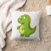 Coussin Dino Vert Joyeux (Couverture)