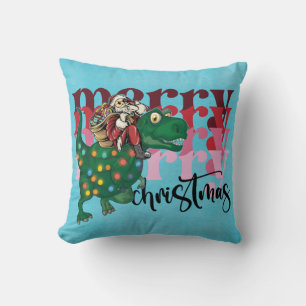 Coussin Dinosaur Joyeux Noël Père Noël