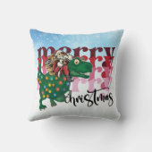 Coussin Dinosaur Joyeux Noël Père Noël (Verso)