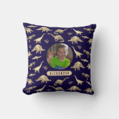 Coussin Dinosaur Personnalisé Garçons Photo et nom (Recto)