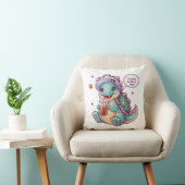 Coussin Dinosaure de dessin adorable : Cosy, Kawaii Vibes (Chaise)