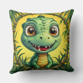 Coussin Dinosaure de dessin animé coloré (Verso)