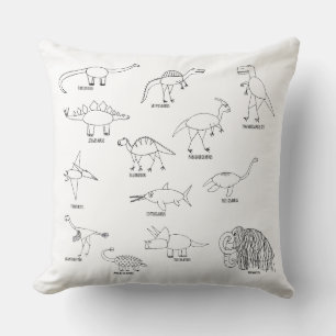 Coussin Dinosaure Dino Enfants Minimalistes