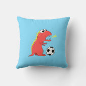 Coussin Dinosaure drôle de bande dessinée jouant des (Verso)