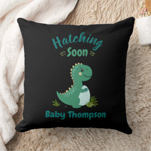 Coussin Dinosaure Editable Baby Boy Shoy Hatching Bientôt