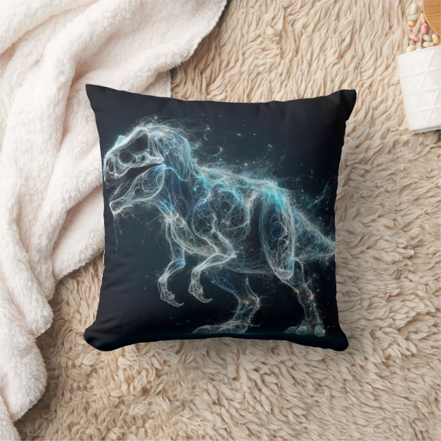 Coussin Dinosaure éthérique dans un cadre mystique (Couverture)