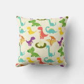 Coussin Dinosaure mignon coloré (Verso)
