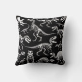 Coussin Dinosaure Skeletons Fossiles Bons Blancs (Verso)