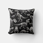 Coussin Dinosaure Skeletons Fossiles Bons Blancs (Recto)