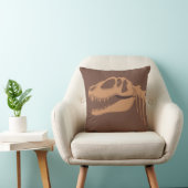 Coussin Dinosaure T-rex Skeleton Fossil Salle Brown pour e (Chaise)