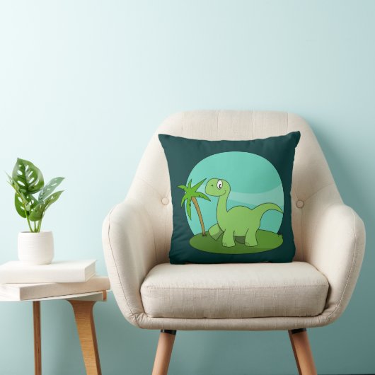 Coussin Dinosaure vert mignon (Chaise)
