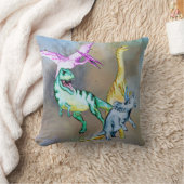 Coussin Dinosaures à l'aquarelle pour enfants (Couverture)