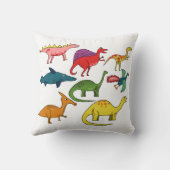 Coussin Dinosaures colorés (Verso)