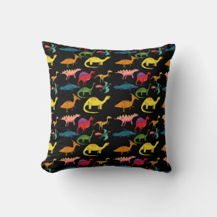 Coussin Dinosaures colorés