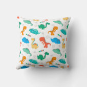 Coussin Dinosaures colorés mignons Motif illustré (Verso)